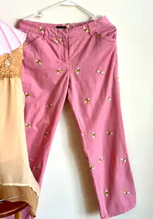 J Crew embellished jeans with bees favorite fit in pink women’s 4