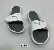 Womans Puma Slide Sandals Size 9 White Slipon