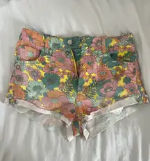 Floral Jean Shorts