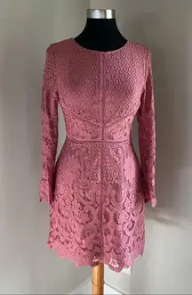 Cupcakes and Cashmere NWT mauve lace dress -