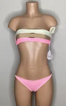 New. L*SPACE and PQ pink bikini. Large. Retails $172