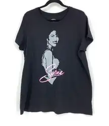 Torrid Selena T-Shirt Women's Size 2X Black Short Sleeve Crew Neck