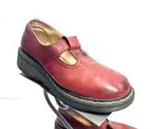 Dr. Martens  Rare Mary Jane Loafer Shoes Oxblood Red Size 8