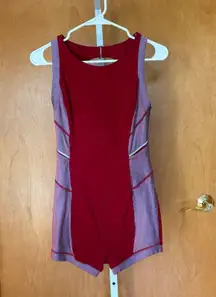 Free People Movement Red Romper Dress Striped Athletic Sleeveless Small‎