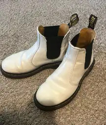 White Chelsea Doc Martens