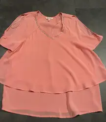 Vintage 90's Juicy Couture 100%Cotton‎ Pink Long Sleeve Top Women's Size Small