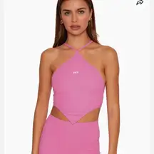SET ACTIVE SPORTBODY® HALTER CROSS BRA - PUCKER PINK COLOR SIZE M