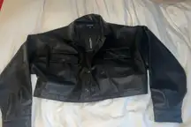 Cropped Leather Jacket