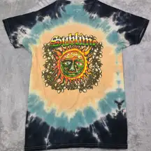 Sublime Sun Face Logo Men's Tie Dye T-Shirt Size Small Urban Outfitters‎