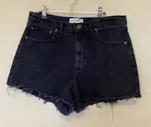 Abercrombie & Fitch The 90s Relaxed Cutoff High Rise Shorts Curve Love Sz 32 14‎