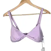 NWT Andie Swim The Caicos Triangle Bikini Top Removable Cups M Lavender #3021