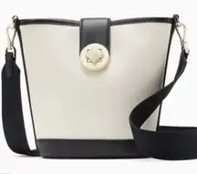 Kate Spade New York Audrey Mini Bucket Crossbody – Off-White/Black – NWT