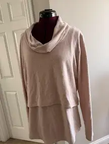 White House Black Market Light Pink Layered Sweater