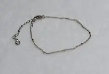 Dainty Delicate Chic silver Tone Chain  Lobster Claw Clasp Bracelet