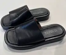 Journee Collection Denrie Platform Chunky Black‎ Sandal Size 9