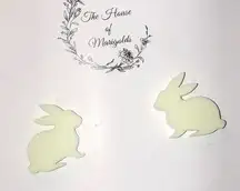 Pastel Yellow Easter Bunny Boho Retro Pierced Earrings