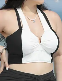 Curvagile Halter Push Up  Adjustable Straps bikini top