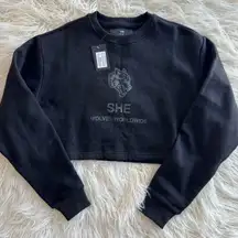 Darc Sport SHE Wolves Worldwide Crewneck Black Size Small