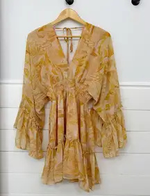 altar'd state champagne dress Jacindy Satin Maxi Dress in Champagne