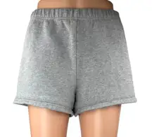 Aritzia TNA Gray Cozy Fleece High Elastic Waist Boyfriend Sweat Lounge Shorts S