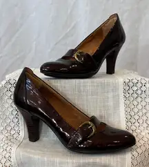 Sofft Patent Leather Buckle Heels