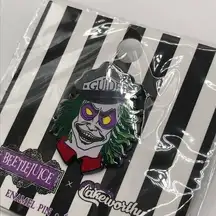 Cakeworthy Beetlejuice Guide Enamel Pin