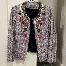 Summer of Love Tweed Embellished Blazer - Size Small