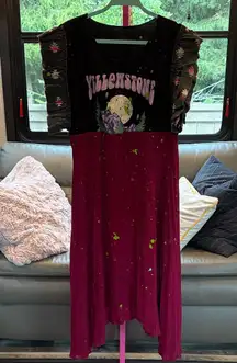 OOAK  and Pink Graphic Dress size XL