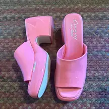 Circus by Sam Edelman NWOB CIRCUS NY SAME EDELMAN BARBIE PINK CHUNKY PLATFORM SLIDES