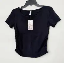 Halara Black V Neck Top