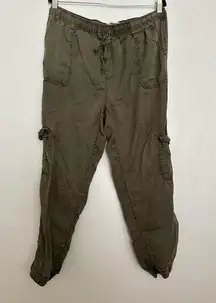 C & C California Light Wash Lyocell Olive Jogger Cargo