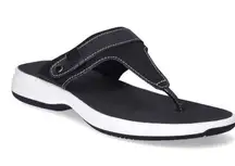 TIME and TRU Womens Flip Flops Size 6 Black White New