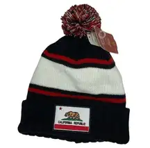 American Needle black & red California Republic knit pom pom hat from Nordstrom