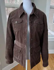 Vintage Weathertamer Brown Cotton Corduroy Utility Jacket Quilted Lining Small