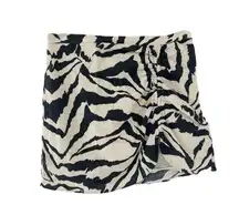 H&M Ruched Zebra Print Skirt Sz 8