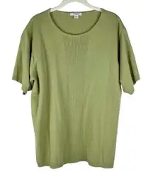Dress Barn Women’s Green Short Sleeve Sweater 1X