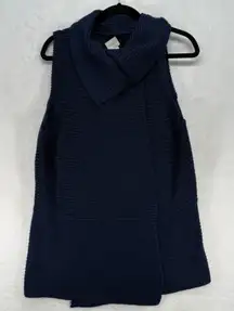 Chico's Knit‎ Vest Sleeveless Sweater Vest Wool Blend Blue Size 3 US XL
