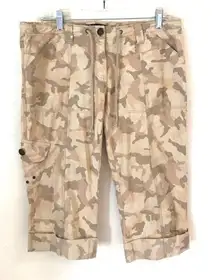 Y2K Daisy Fuentes drawstring cropped camo print cargo pants 6