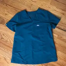 FIGS Teal Green V-Neck Scrub Top