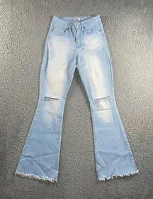 YMI Jeans Women 5/27 Flare Leg Fringe‎ Bell Bottom Y2K Festival