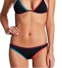 TAVIK Bikini Set Jett Top Jayden Bottom ColorBlock Black Swim Large NWT