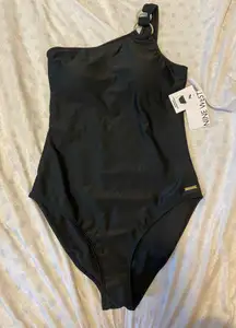 BNWT Nine West one piece with gold accents swimsuit 