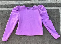 ZARA  Purple Puff Sleeve shirt, Size S