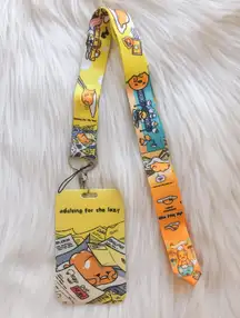 Gudetama lazy egg lanyard with Id/ card holder