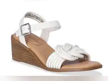 Time and Tru Women's Mid-Heel Knot Wedge Sandals