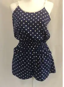 Forever 21 Romper~ Blue ~ Adjustable Spaghetti Straps ~ Size Sm