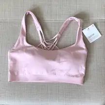 Lululemon FlexyFlex Strappy Yoga Bra D-DDD Cup Pink Haze S/M NWT