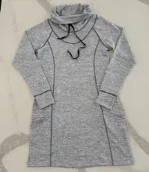 Kuhl Lea Cowl Neck Knit Sweater Dress Womens Medium HeatherGray Outdoor Gorpcore