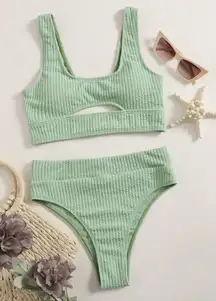 ribbed high waisted bikini