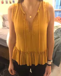 Mustard Yellow Peplum Tank